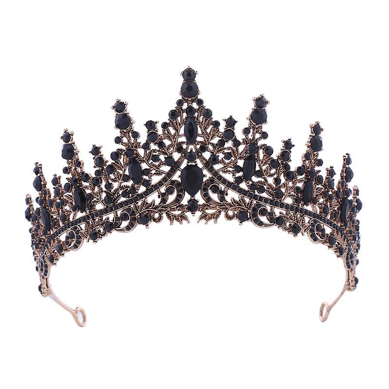Corona da sposa Accessori per capelli in lega Abito da sposa Fascia con strass Corona elettrolitica Cena Copricapo da sposa in metallo
