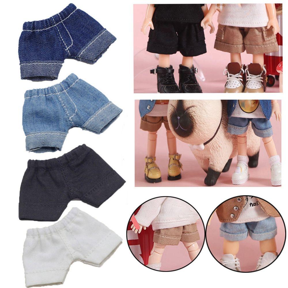 High Quality Casual Wears Kids Toys Dolls Trousers Denim Jeans Doll Short Pants Clothes Accessories