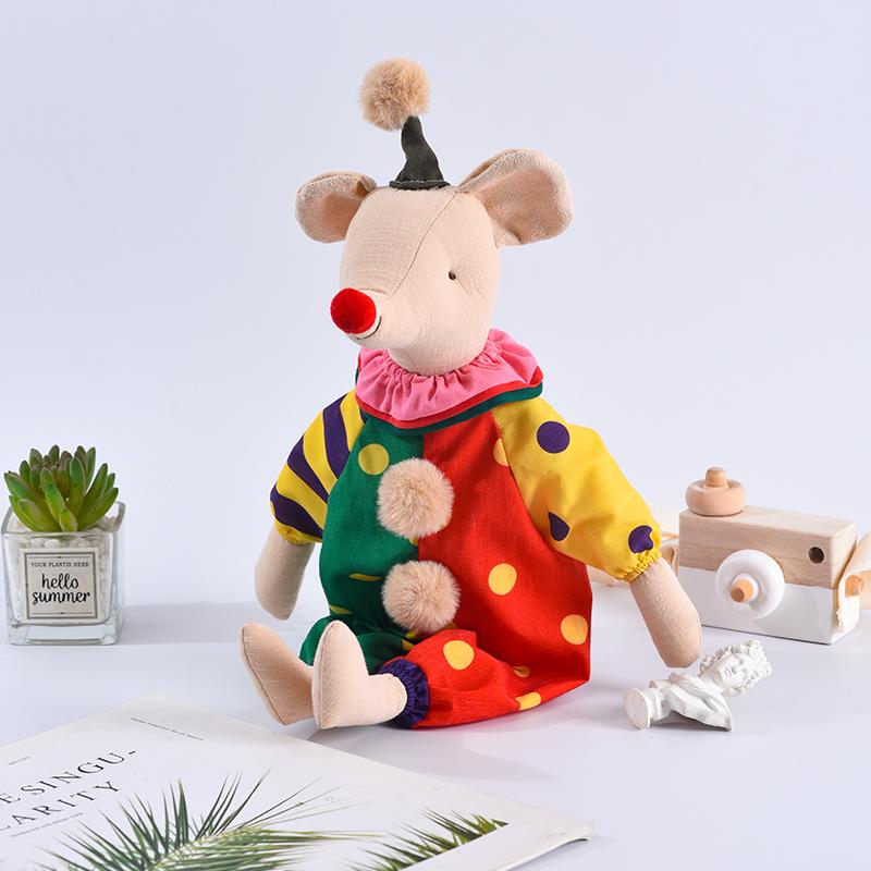 Peluche Topo Vestito Carino Alta Qualità Morbido Tessuto di Cotone Animale Imbottito Giocattolo Ratto Con Vestiti Rimovibili Decorazione Camera da Letto