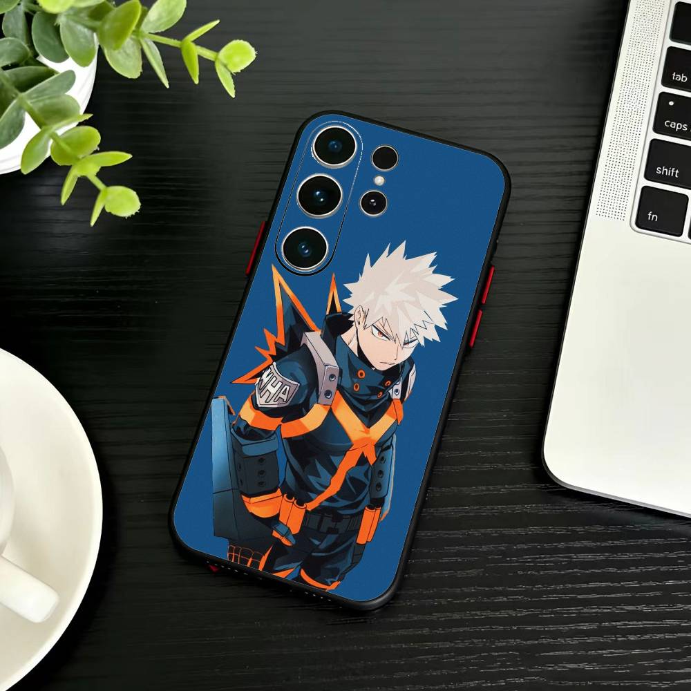 Katsuki Bakugo E-Hero Academia Phone Case For Samsung S26,S25,S24,S23,S22,S21,S20,S30,Ultra,Plus,Fe,Note,5G Black Cover