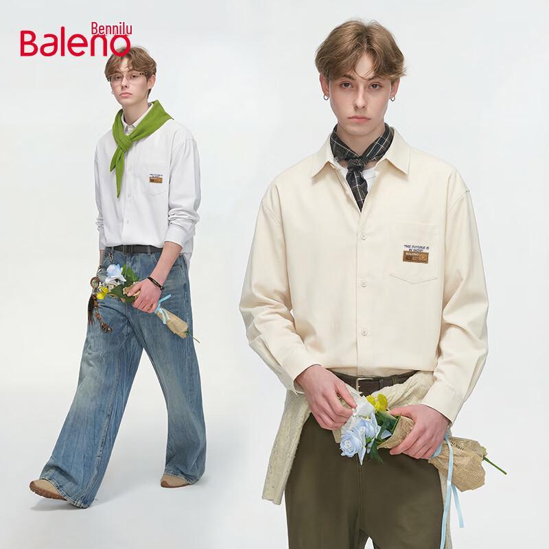 

Baleno Unisex Long Sleeve Casual Lapel Shirt 3XL