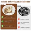 Coffee Pod Basket Holder Metal Coffee Pod Organizer with Dust Cover Hollow Design Large Capacity Kitchen Storage Basket
