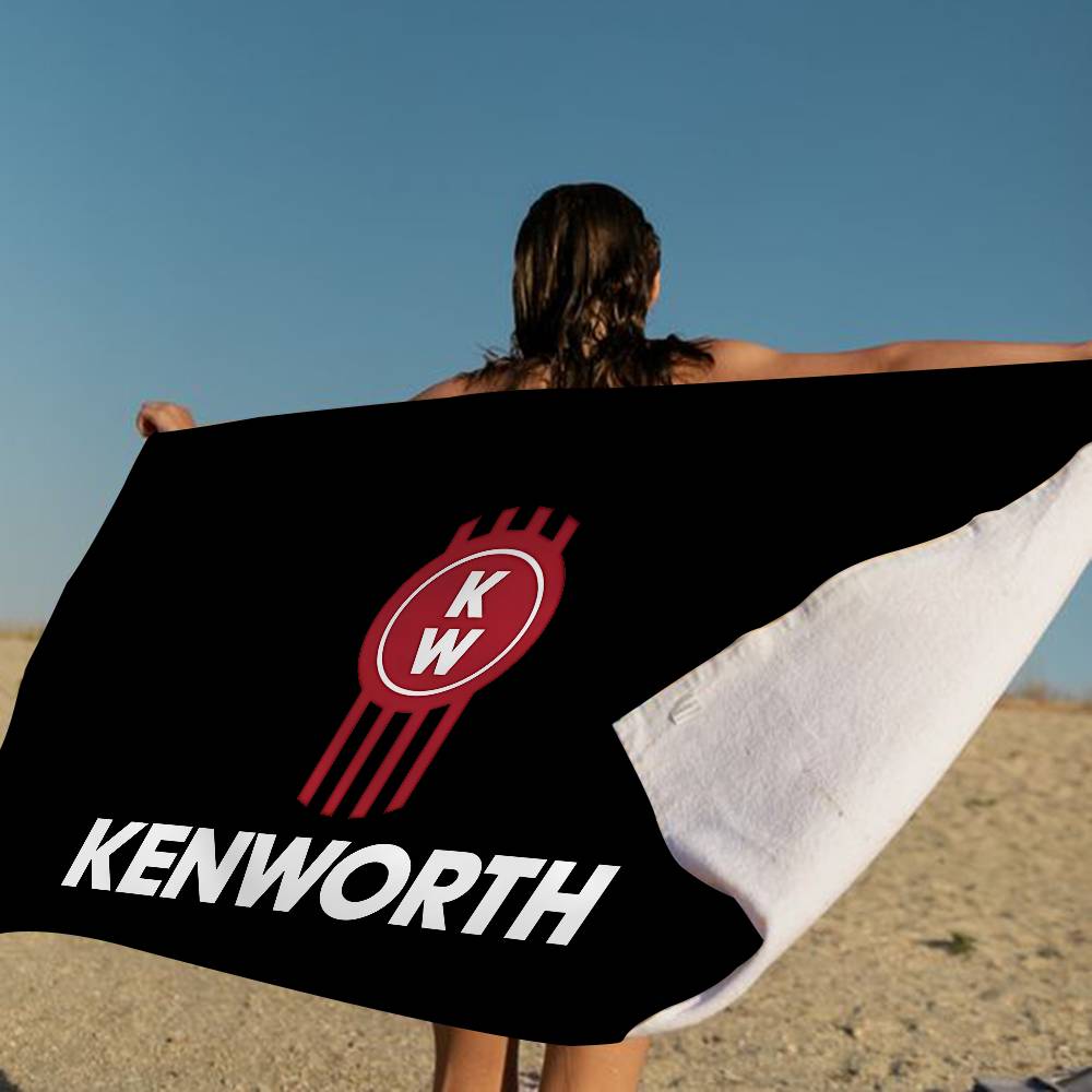 KENWORTH Logo Microfiber Blanket Quick Drying Beach Towels Oversized Printing Super Absorbent Pool Towel Blanket