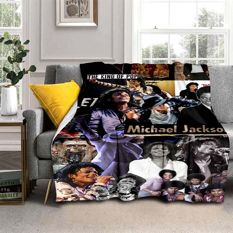 Available In Various Sizes, These M-Michael J-Jackson Printed High-definition Blankets Are Soft and Comfortable, Customizable