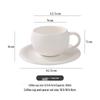Retro Frosted Ceramic Coffee Cup with Saucer