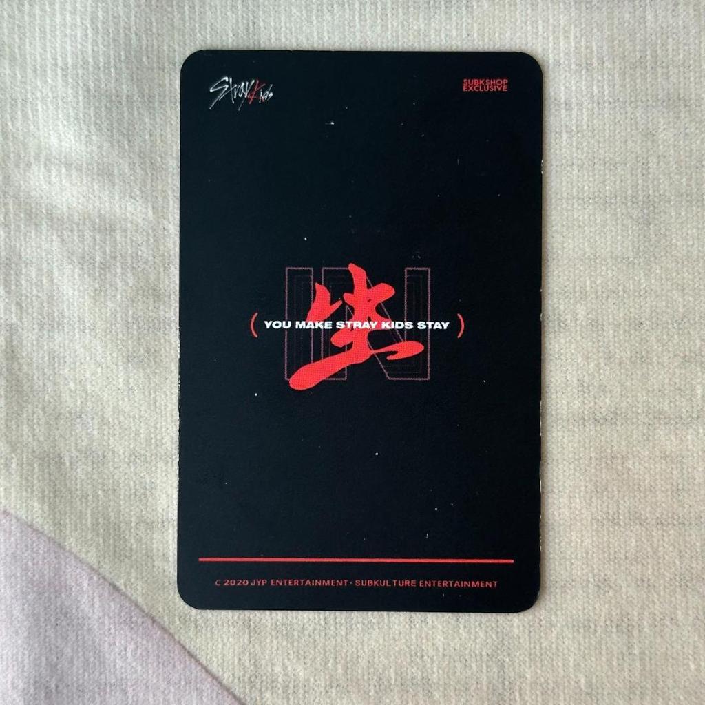 [USED] StrayKids Subk shop IN raw trading card Bang Chan