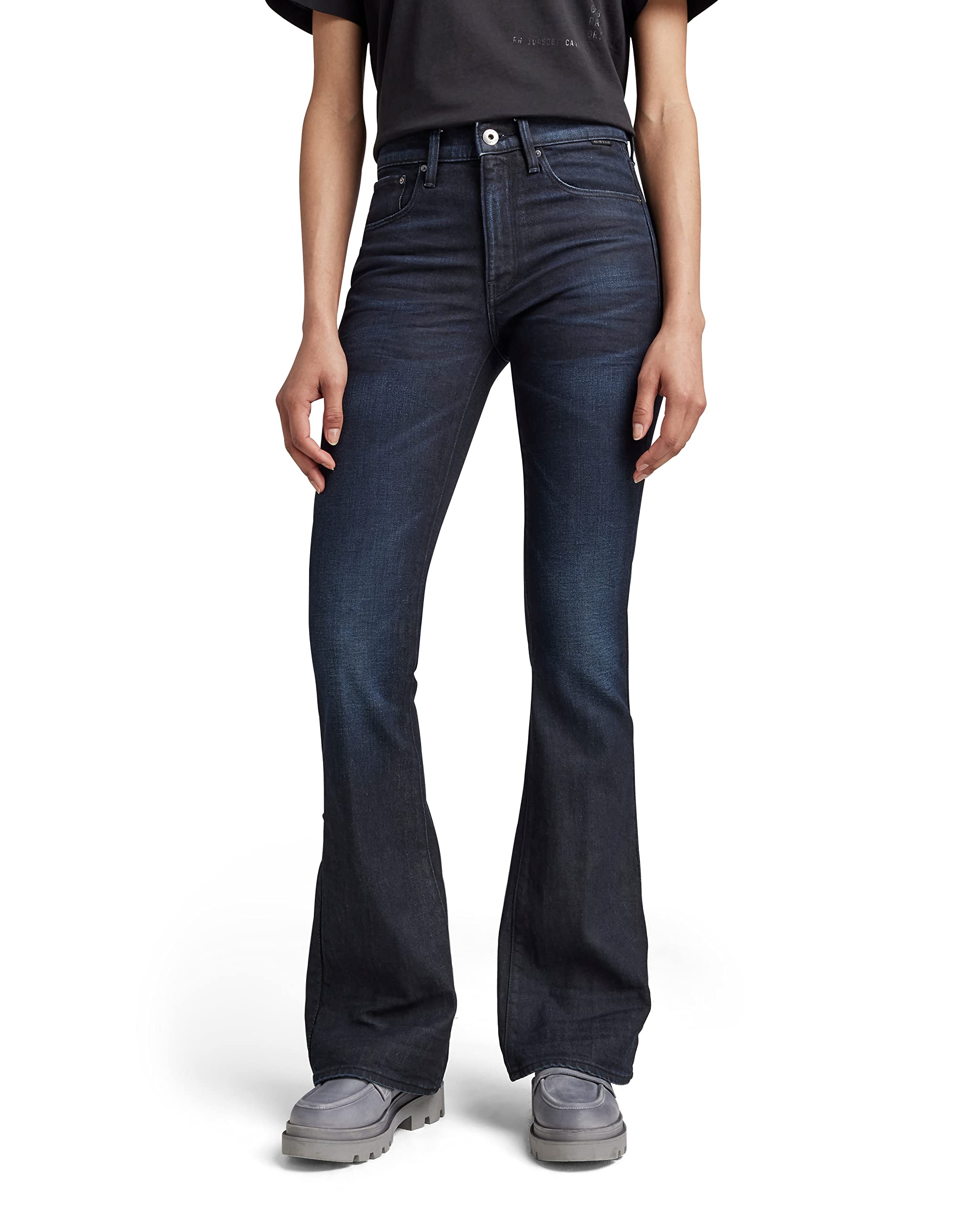 G-Star RAW Women s Jeans Skinny Stretch Flare Fit Navy 3301 Flare wmn D21290-B767-D351-W26/L30
