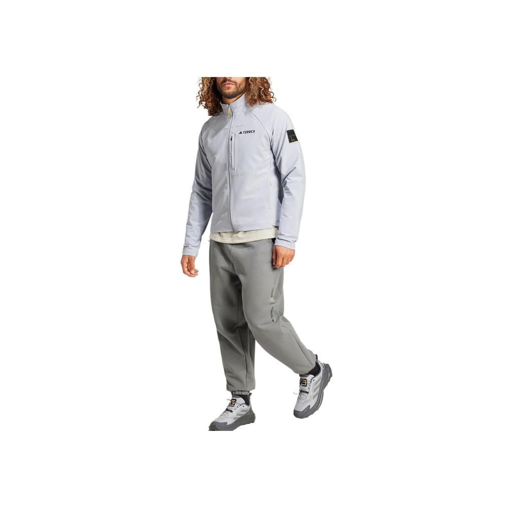 adidas X Collaborazione National Geographic FW24 Giacca Outdoor Softshell a Maniche Lunghe Uomo Giacca Argento Chiaro IX7919