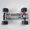 assembly building block toy car chassis assembled and modified with rear-wheel drive steering differential components