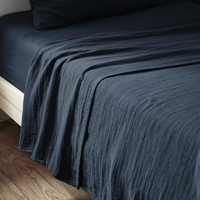 Flat Sheet 270x300 Cm Midnight Cotton Gauze