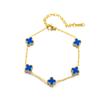 9mm Double-sided Four-Leaf Clover Necklace and Bracelet Set - Stylish Elegant and Luxurious Titanium Steel Jewelry
