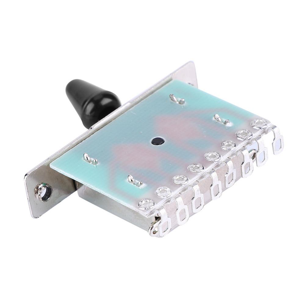 Silver 5-Way Pickup Selector Switch 5-Way Position Pickup Selector Control Knob For Guitar