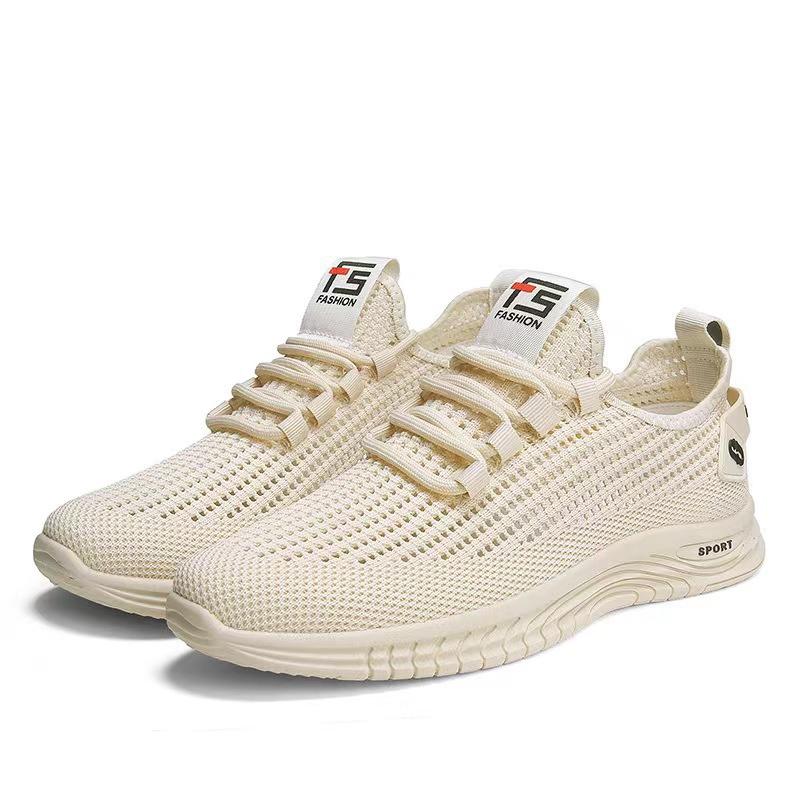Men's casual shoes spring new fashion trend sports casual fly-woven breathable soft sole lightweight men's shoes