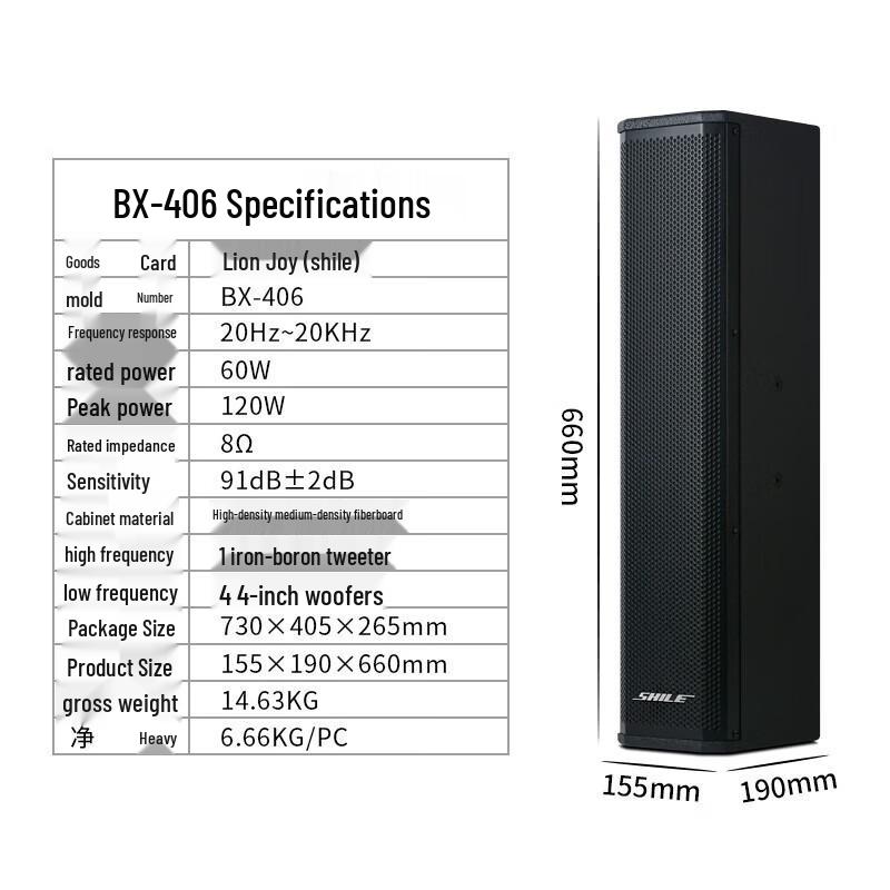 SHILE OK-555C+BX-406 Professional Meeting Room Linear Array Speaker System