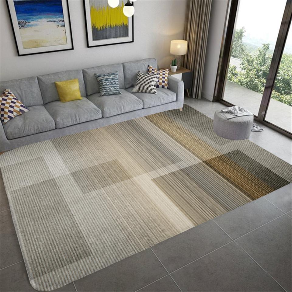 Modern Geometric Anti -Slip Carpet Indoor Printed Decoration Large Area Rugs Living Room Bedroom Sofa Floor Decor Mat Tapis Salon