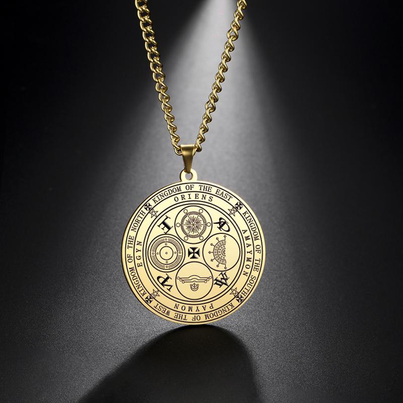 LIKGREAT Archangels Necklace for Men Women Four Powerful Angels Neckchain Protection Talisman Jewelry Gift