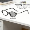 New Fashion HD Elliptical Frame Photochromic Women's Reading Glasses Ultra Light Neutral High Quality Anti Blue Light Glasses