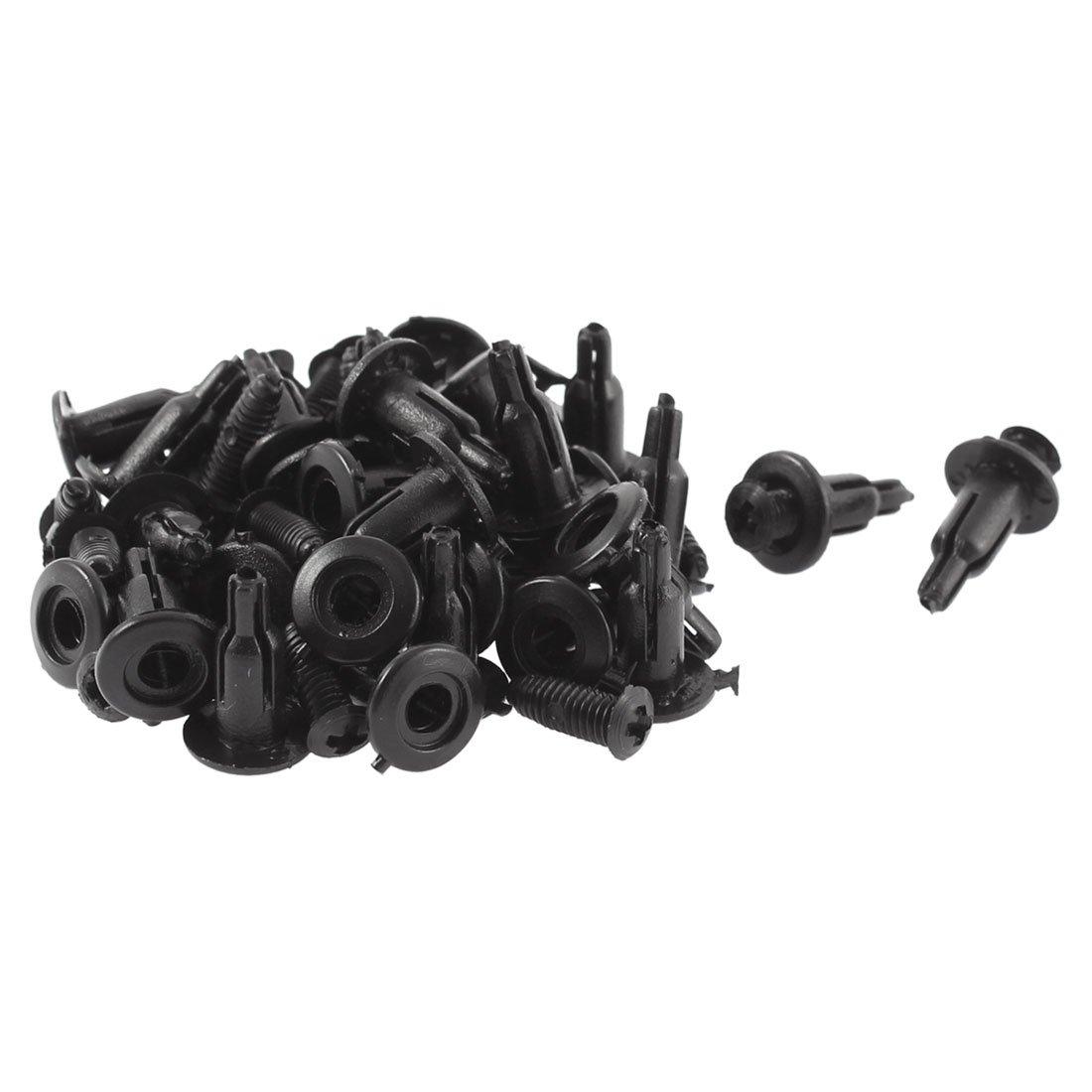 uxcell Plastic Rivet Bumper Inner Trim Panel Clip for Car 30pcs чёрный
