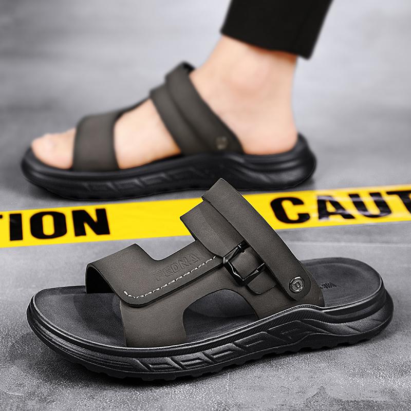 2024 Summer Fashion Men Sandals Man Beach Leather Sandals Luxury Sandals Men Outdoor Beach Casual Shoes Cheap Male Sandals