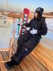Ice Degree Women's Waterproof Velvet Ski Bib Pants - Warm Outdoor Snowboard Pants Suit