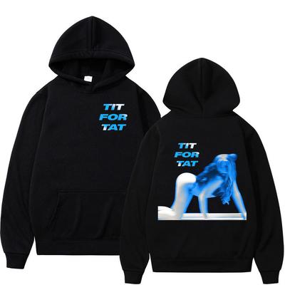 Tate McRae TIT FOR TAT Album 2025 Merch Hoodies Men Women Harajuku Hooded Sweatshirts Casual Fashion Oversized Hoodie Streetwear