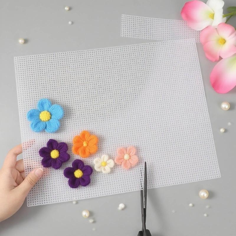 Pack Of Plastic Canvas Fabric Sheets Permanent Crafting Component For Embroidery Sewing Projects