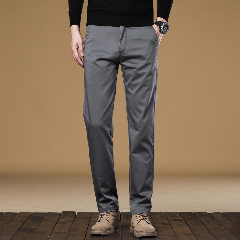 New Mid-waist Straight Business Casual Pants Trousers Men's Simple and Versatile