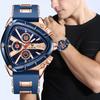 Business Sport Men's Quartz Wristwatches Fashion Military Silicone Watch for Men Waterproof Date Chronograph Montre Homme