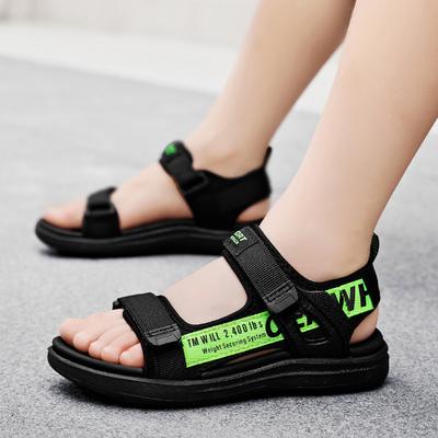 1901 Medium and Older Children Korean Version Soft-soled Fashion Sports Beach Shoes Children's Sandals 2025 New Summer Boys