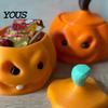 Reusable Plastic Pumpkin Bucket Halloween Candy Box, 3D Printed Container, Fillable Small Trinket Box for Jewelry Treat Trick or Treat, Party