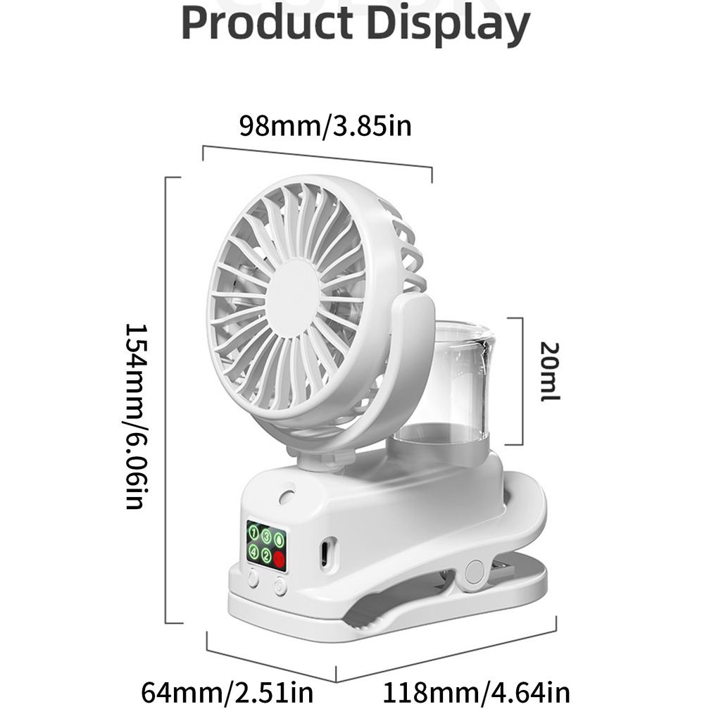 Practical Small Desktop Fan Clip On Fan Office Fan 4 Speed Setting Air Cooling Fan ABS Texture Suitable for Cooling