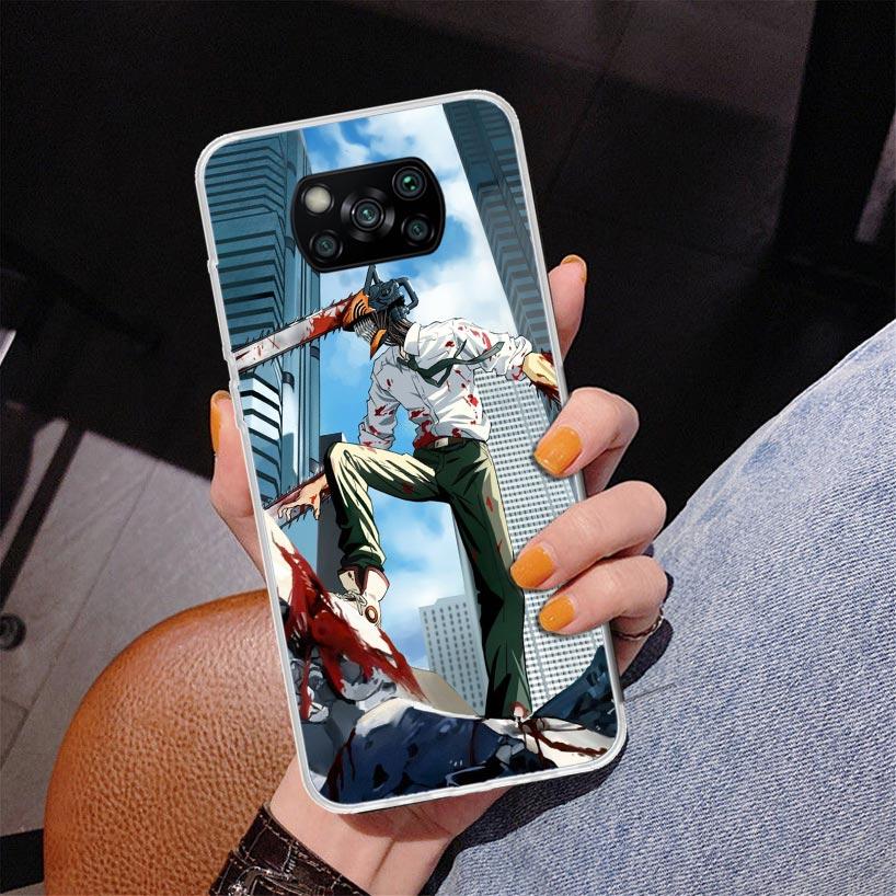 Anime Chainsaw Phone Case For Xiaomi Poco X7 X6 X5 Pro F7 Ultra Redmi 15C 15 13C 13 12C 12 10 10A 10C 9 9A 9C 9T Cover Poco X7 X