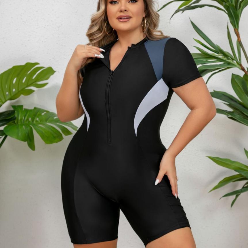 Dámský neoprenový oblek na zip pro surfing Sportovní plavky Jednodílné plavky