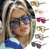 Punk Square Frame Sunglasses Anti-UV Beach Eye Protection Black Shades Glasses Travel Accessories Retro Sunglasses For Women Men