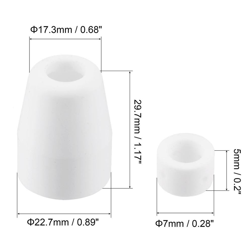 Electrodes Nozzles Plasma Cutter 30 Pcs Accessories Copper&ceramic