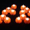 24pcs LED Pumpkin Lights Ghost Face Spider Web Decor Home Decorations Electronic Flameless Pumpkin T