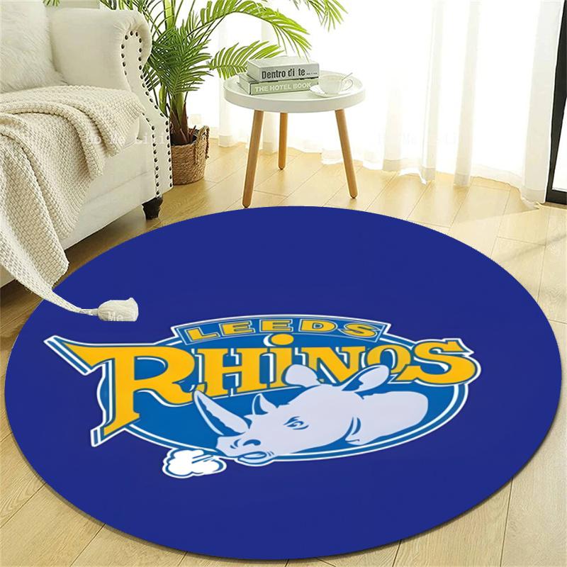 Personalized Leeds Rhinos Round Chair Office Rug - Perfect for Mat, Office Chair & More - Ideal Gift for Birthdays and Holidays