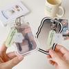 Soft Silicone Card Holder With Elastic Rope Pendant Photocard Holder Idol Photo Display Storage Protect Cover Keychain Bag Charm