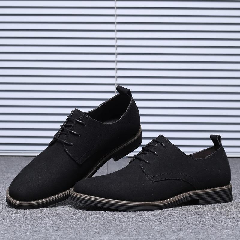 Fashion New Men's Casual Lace-up Shoes Suede Leather Mens Light Comfortable Driving Flats Men Classic Outdoor Oxfords EUR Sizes 38-48