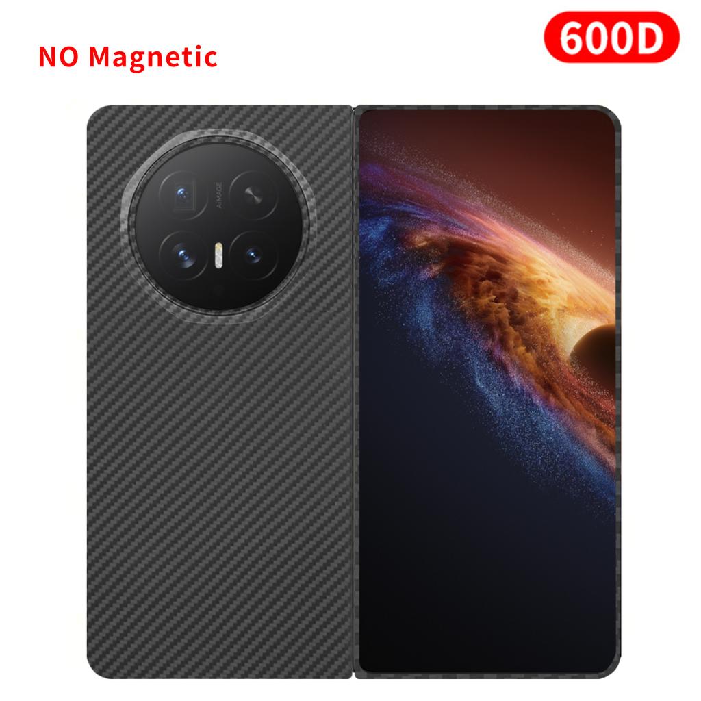 For Honor Magic V6 Carbon Case 600D Kevlar Fiber Aramid Fiber Fabric Ultra Thin Hard Cover Magnetic Black Slim Light Red Premium