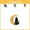 Cat Captivating Moon Design Pin Unique Alloy Brooch With Enamel Finish For Style Creative