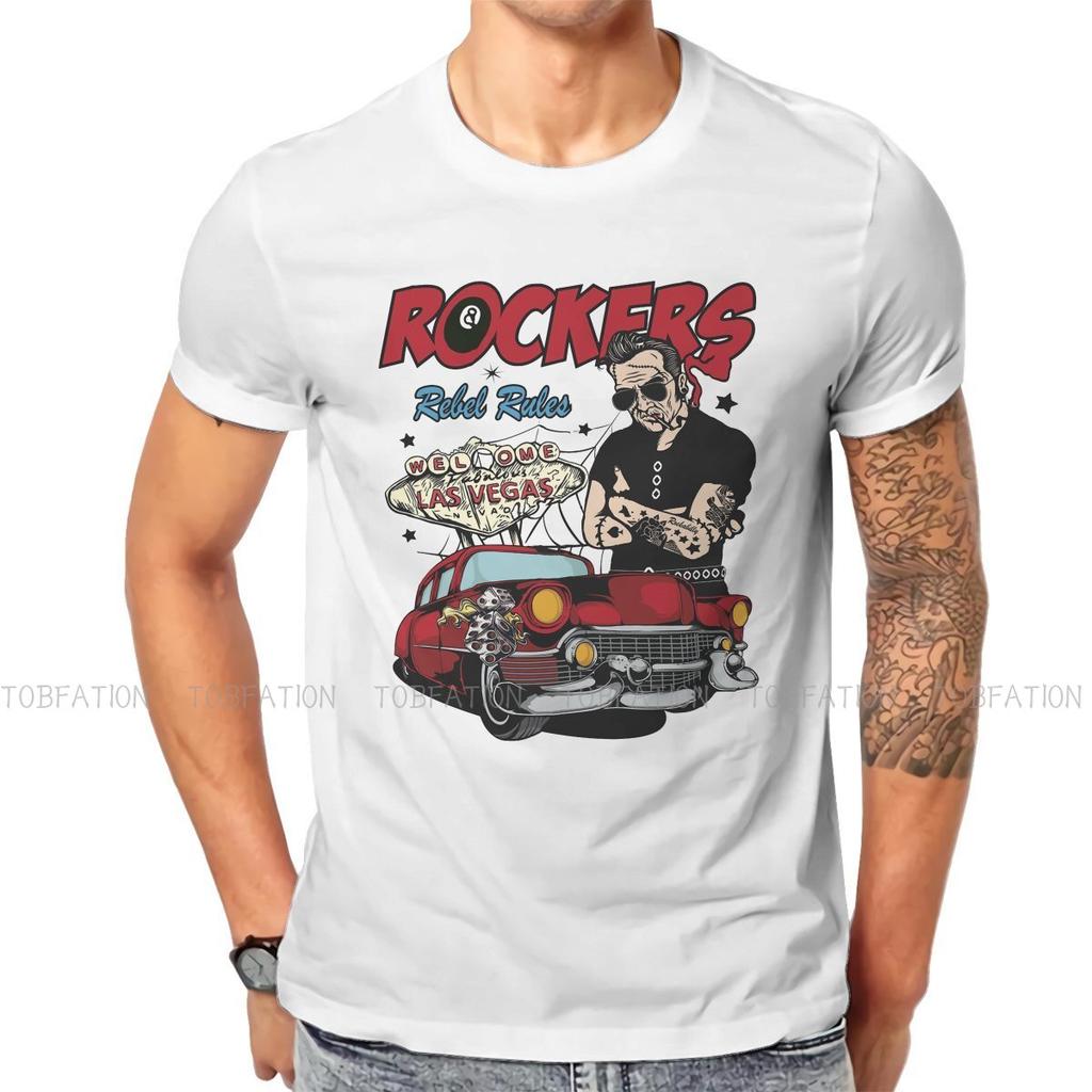 ZX 50s Rockabilly Sock Hop Rock and Roll Vintage Doo Wop 60s Rocker T Shirt Grunge High Quality Tshirt Oversized ONeck Men Clothes