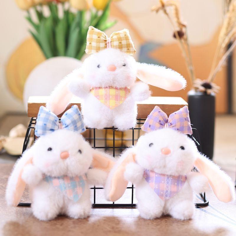 Plush Bunny Keychain With Bow For Kids And Collectors