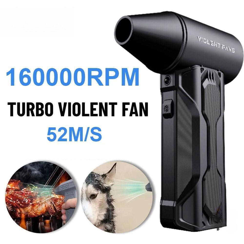 160000RPM High Power Electric Turbofan 52m/s Mini Portable Turbine Blower Hand Held Powerful Dust Removal Jet Fan