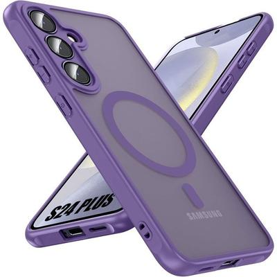 Pouzdro pro Samsung Galaxy S24 Plus - Fialové - Nárazuvzdorné - Ochrana Fotoaparátu - se 2 Tvrzenými Skly