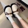 Thick bottom Internet celebrity super fire hair slippers women 2025 autumn new wear fashion bag head comfortable home cotton slippers