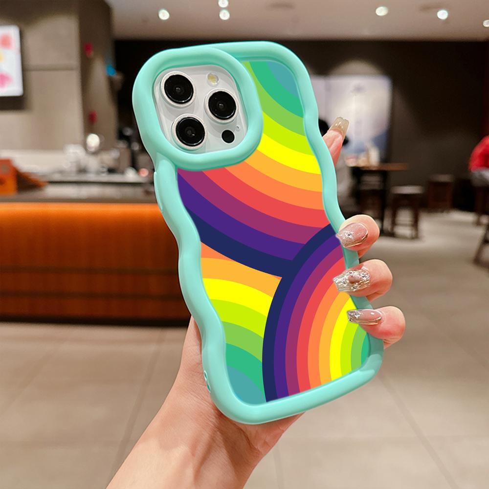 Ae93 Rainbow Art Design Protective Phone Cases for Xiaomi Poco X5 X3 M5s Redmi 13C 12C Note 13 Pro Plus 12S 10 Big Wave TPU Back Cover