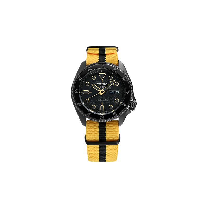 

SEIKO No. 5 Series 55th Anniversary Bruce Lee Co-branded Limited Edition Mechanical Movement Leather Strap Uniform for Men and Women Black Di SRPK39K1