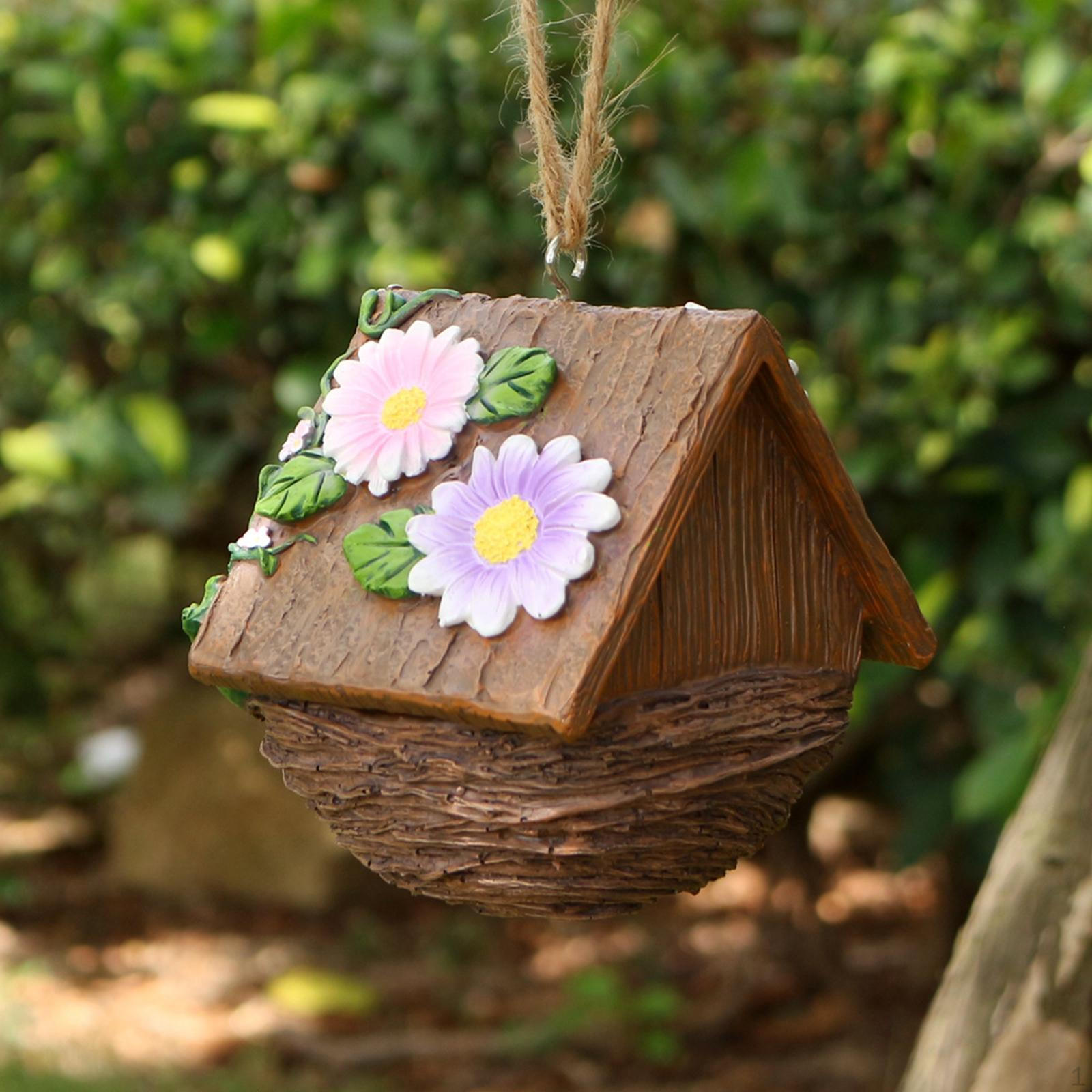

Bird House for Outside Rustic Multipurpose Birdhouse Hanging Nest Home Yard Garden