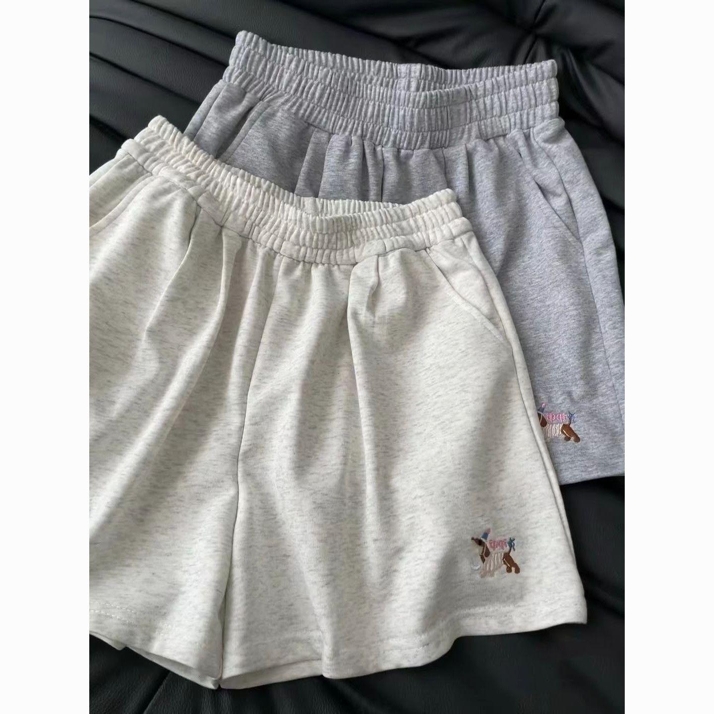 

Women s Summer High Waist Loose Wide Leg Casual Shorts Extra Large светло-серый